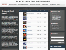 Tablet Screenshot of blackjackonlinewinner.com